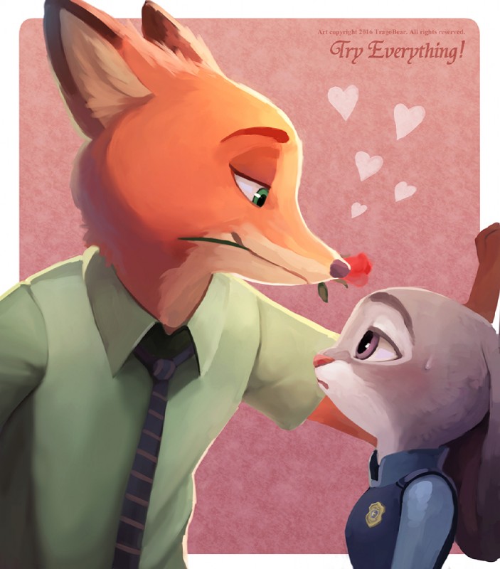 judy hopps and nick wilde (zootopia and etc) created by tragobear