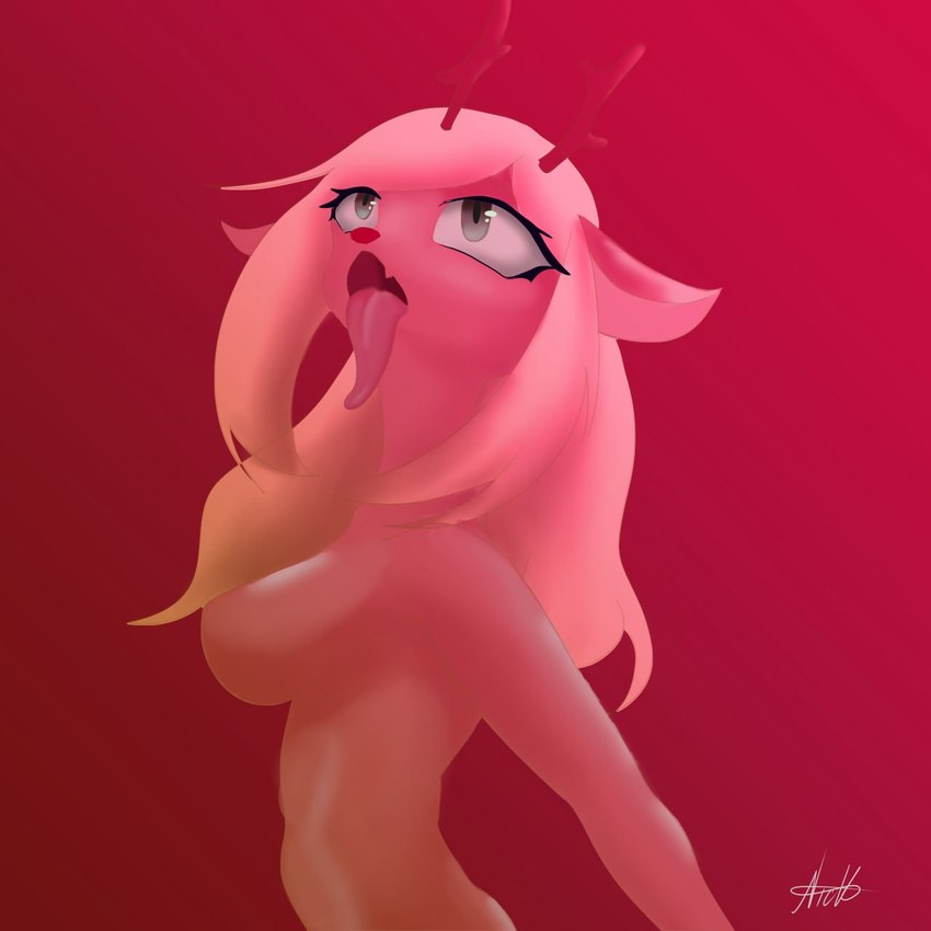 ahegao anthro female looking_pleasured solo sketchogolik sketchogolik_(artist) deltarune undertale_(series) nezumi_hiwatashi noelle_holiday deer mammal artist: character: check_tag_type 1:1 hi_res