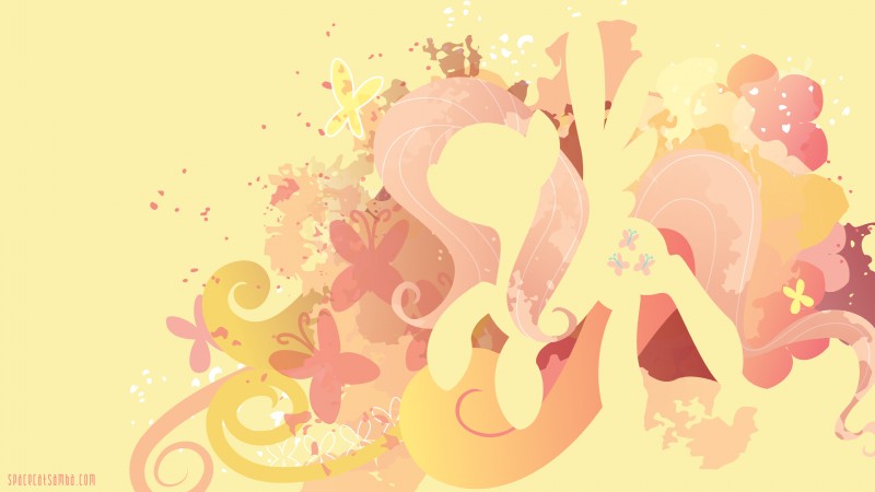 abstract_background cutie_mark feathered_wings feathers female frutiger_metro silhouette solo text wings yellow_body yellow_feathers sambaneko friendship_is_magic hasbro my_little_pony mythology fluttershy_(mlp) equid equine mammal mythological_creature mythological_equine pegasus 16:9 2013 4k absurd_res hi_res url wallpaper widescreen