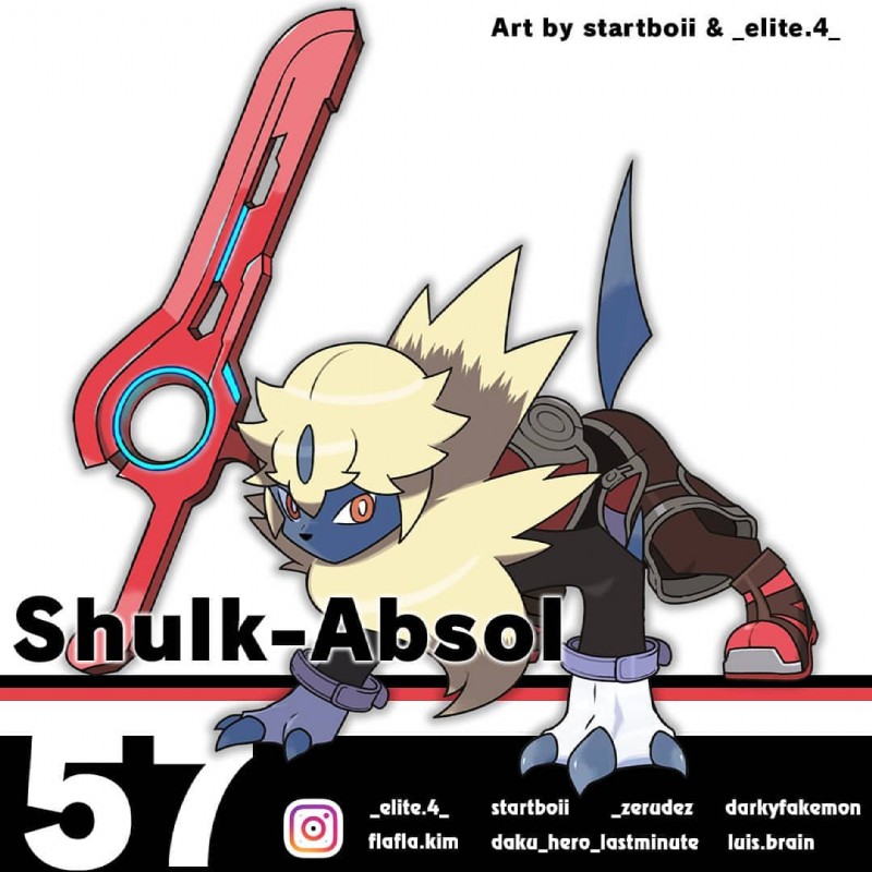 alternate_color alternate_species clothed clothed_feral clothing feral furrification monado solo elite.4 startboii nintendo pokemon xenoblade_chronicles xenoblade_chronicles_1 shulk absol generation_3_pokemon mammal pokemon_(species) 1:1