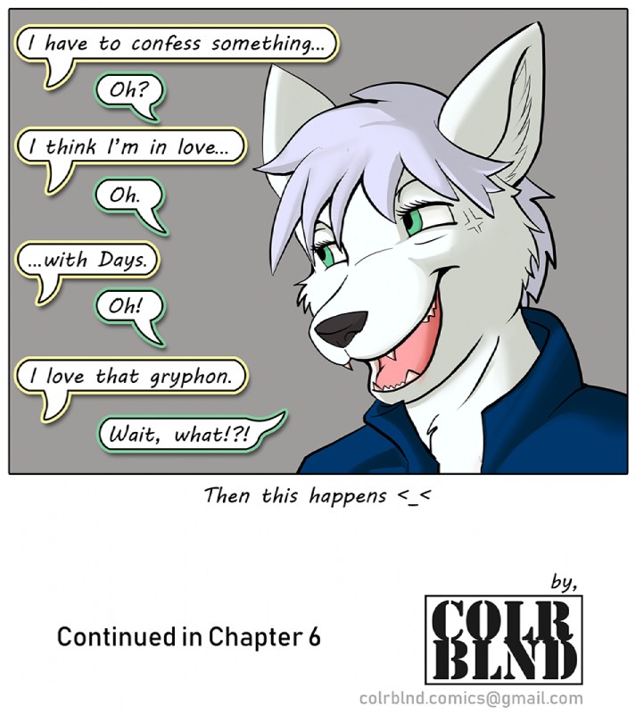 clothed clothing dialogue fangs female fur teeth text tongue white_body white_fur colrblnd duzt measureup oata_rinsky canid canine canis domestic_dog mammal nordic_sled_dog samoyed spitz comic english_text