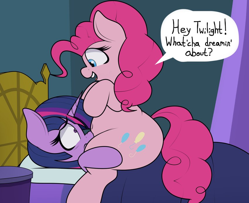 pinkie pie and twilight sparkle (friendship is magic and etc)