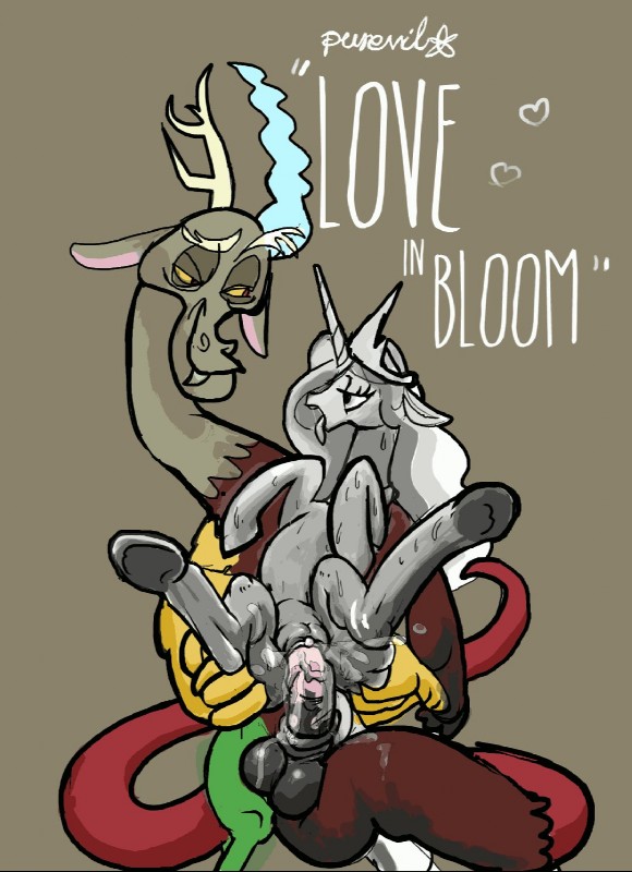 discord and princess celestia (friendship is magic and etc) created by purevil