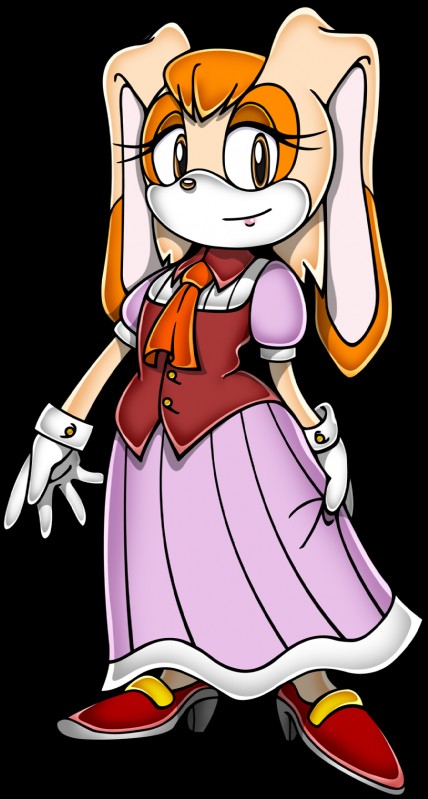 anthro biped brown_eyes clothing female footwear gloves handwear high_heels lipstick makeup mature_anthro mature_female shoes solo yuji_uekawa sega sonic_the_hedgehog_(series) vanilla_the_rabbit lagomorph leporid mammal rabbit alpha_channel hi_res official_art