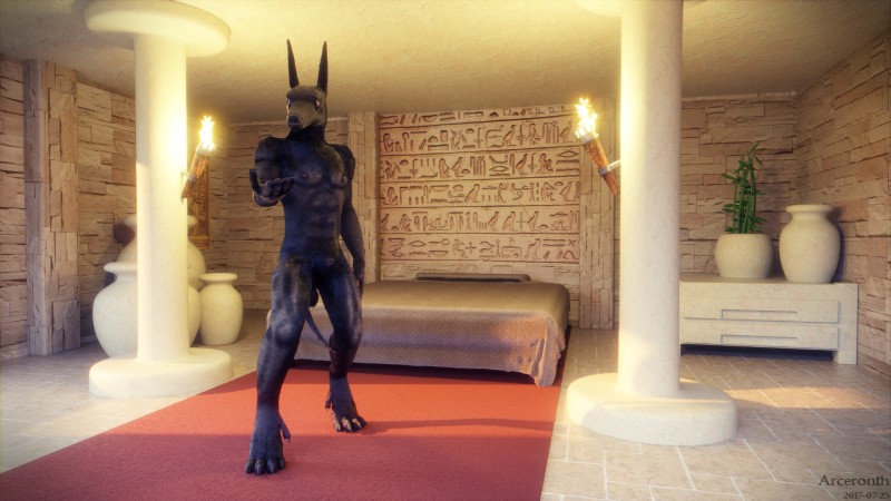 anubis (middle eastern mythology and etc) created by arceronth