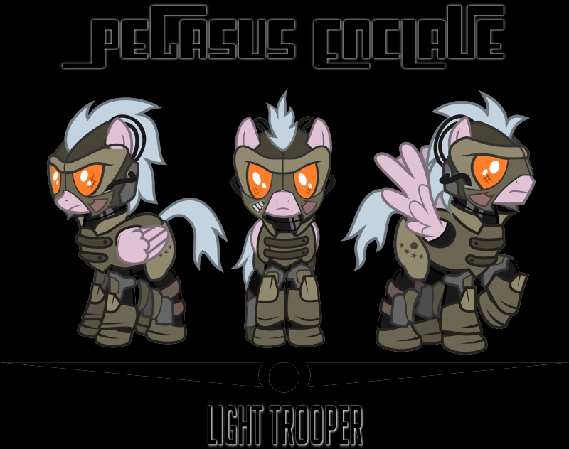 enclave and fan character (fallout equestria and etc) created by brisineo