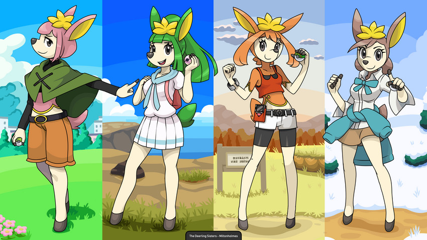 candice, gardenia, lillie, may, and pokemon trainer (nintendo and etc) created by miltonholmes