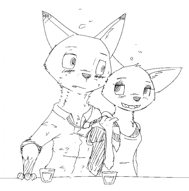 nick wilde and skye (zootopia and etc) created by zhanbow