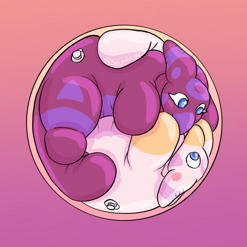 anthro blue_eyes bound bubble confined confinement cuddling duo encasement featureless_feet featureless_hands feet female glistening glistening_body hug in_bubble inflatable inflation male male/female nozzle pool_toy purple_body simple_background squish white_body seijin_wright dark_wright_(seijin_wright) light_wright_(seijin_wright) seijin_(seijin_wright) animate_inanimate avian bird hybrid living_inflatable 1:1 hi_res