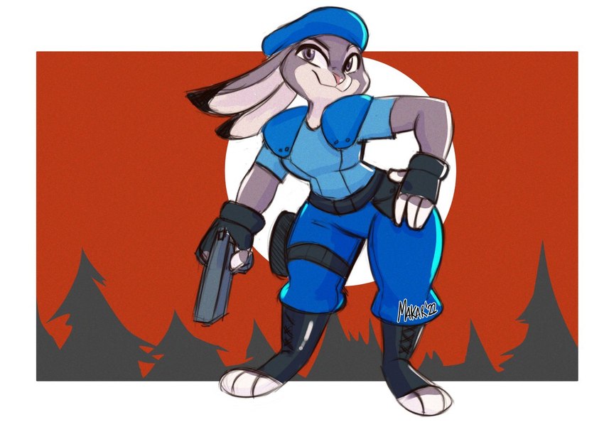 jill valentine and judy hopps (resident evil and etc) created by makardraws