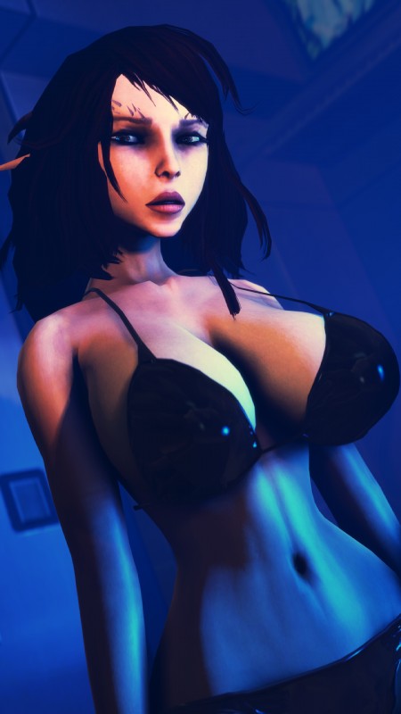 big_breasts bikini breasts clothing female hair looking_at_viewer not_furry solo swimwear two-piece_swimsuit unknown_artist soria elf humanoid 3d_(artwork) 9:16 digital_media_(artwork) hi_res source_filmmaker_(artwork)