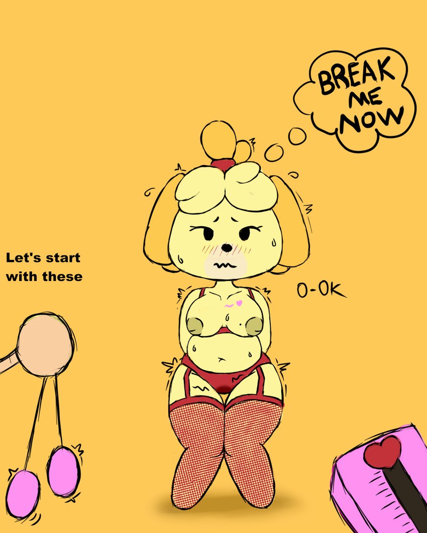 isabelle (animal crossing and etc) created by six343