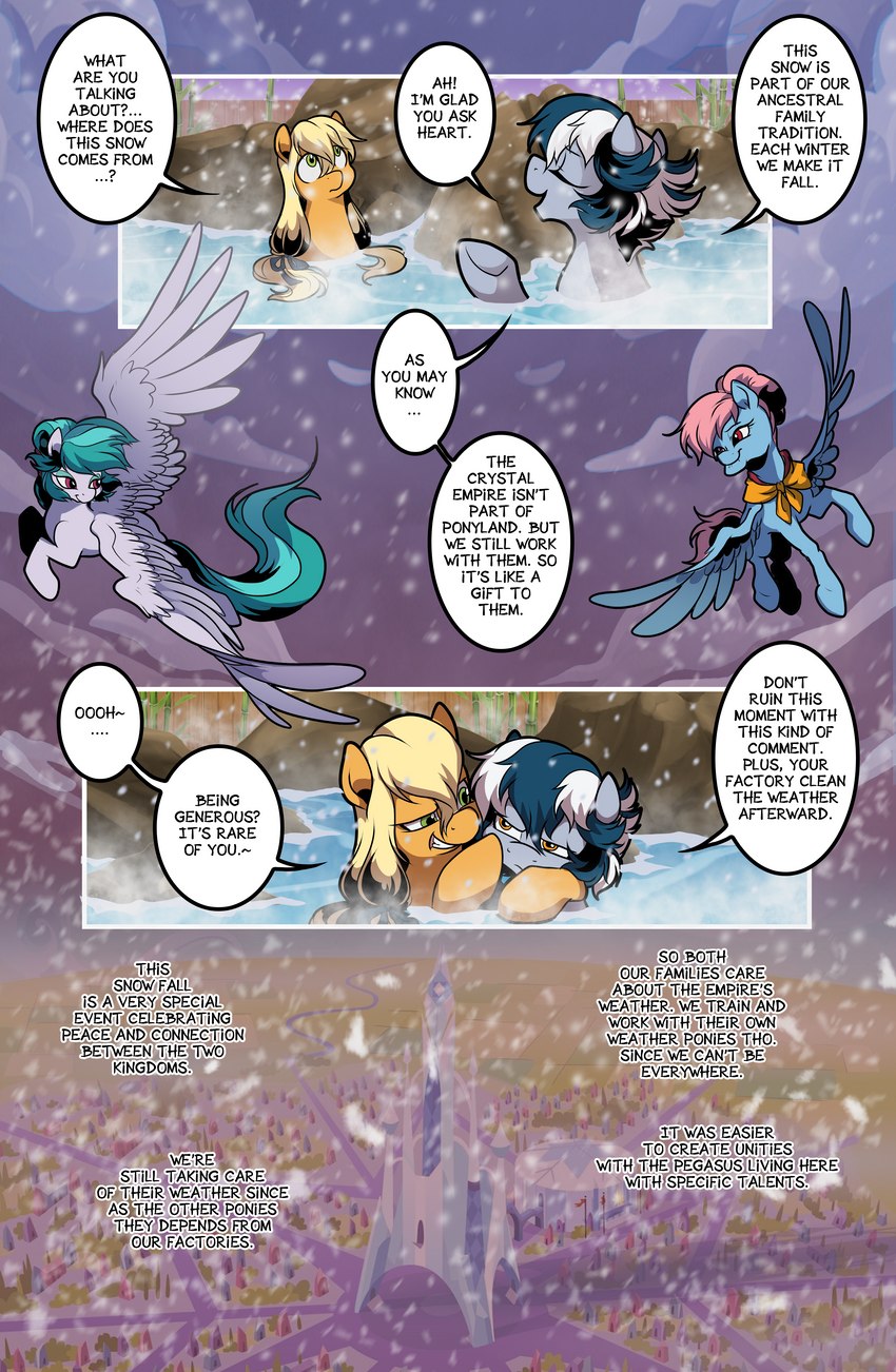 annoyed crystal_empire dialogue female feral flying green_hair group hair magic male snow snowing snowing_outside talking_feral text weather wings yellow_eyes dormin-dim hasbro my_little_pony mythology heart_gold_(dormin-kanna) ruby_silver_(dormin-kanna) soul_silver_(dormin-kanna) equid equine horse mammal mythological_creature mythological_equine pegasus pony absurd_res english_text hi_res mother_(lore) mother_and_child_(lore) mother_and_son_(lore) parent_(lore) parent_and_child_(lore) parent_and_son_(lore) son_(lore)