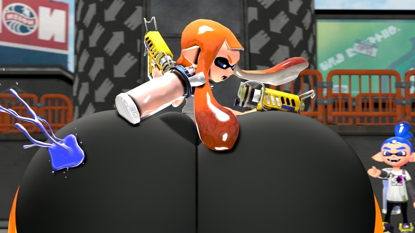 inkling boy and inkling girl (nintendo and etc) created by allstarman