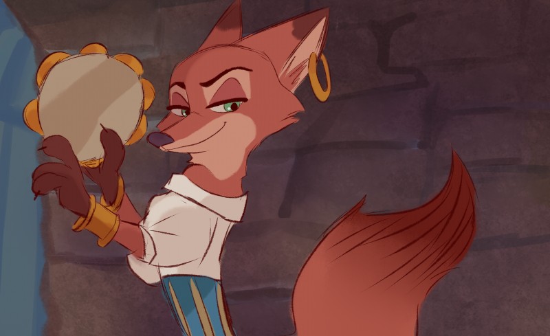 esmeralda and nick wilde (the hunchback of notre dame and etc) created by judylavernehopps