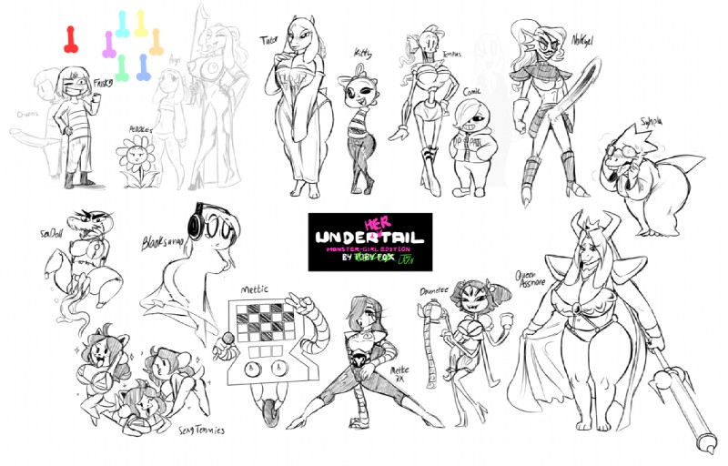 frisky, kitty, papyrus, temmie, chara, and etc (undertale (series) and etc) created by thewill