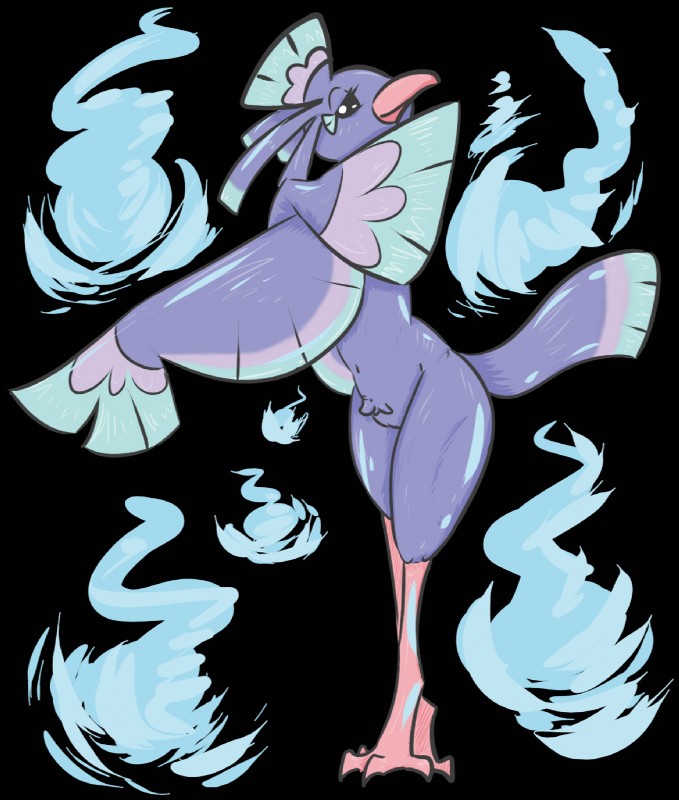 abstract_background anthro black_background blue_body blue_feathers feathers female genitals purple_body purple_feathers pussy simple_background solo kitty1208 nintendo pokemon avian generation_7_pokemon oricorio pokemon_(species) sensu_oricorio 2016 hi_res