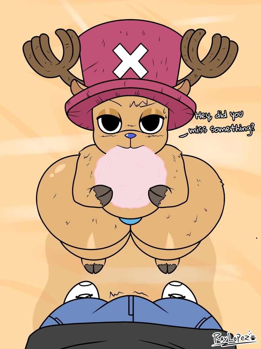 anthro anthrofied big_butt blue_nose blush blush_lines brown_body brown_fur bulge butt clothing duo eating femboy fur hair half-closed_eyes hat headgear headwear hooves horn looking_at_viewer male male/male male_shortstack monster_femboy narrowed_eyes overweight reindeer_horns sand short_stack shortstack_femboy solo_focus standing teapot_(body_type) text viewed_from_above raylopez one_piece background_character tony_tony_chopper deer mammal new_world_deer reindeer 2024 absurd_res digital_drawing_(artwork) digital_media_(artwork) hi_res