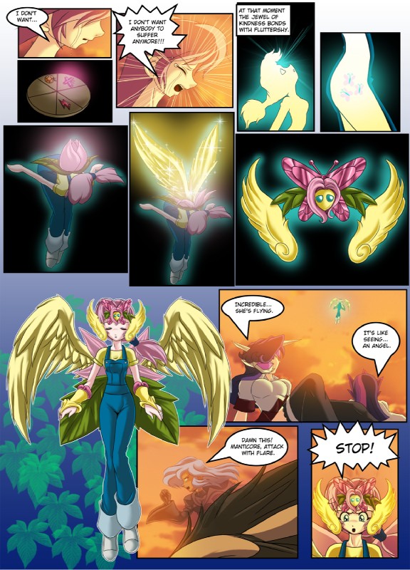 fluttershy, manticore, princess luna, rarity, and twilight sparkle (middle eastern mythology and etc) created by mauroz