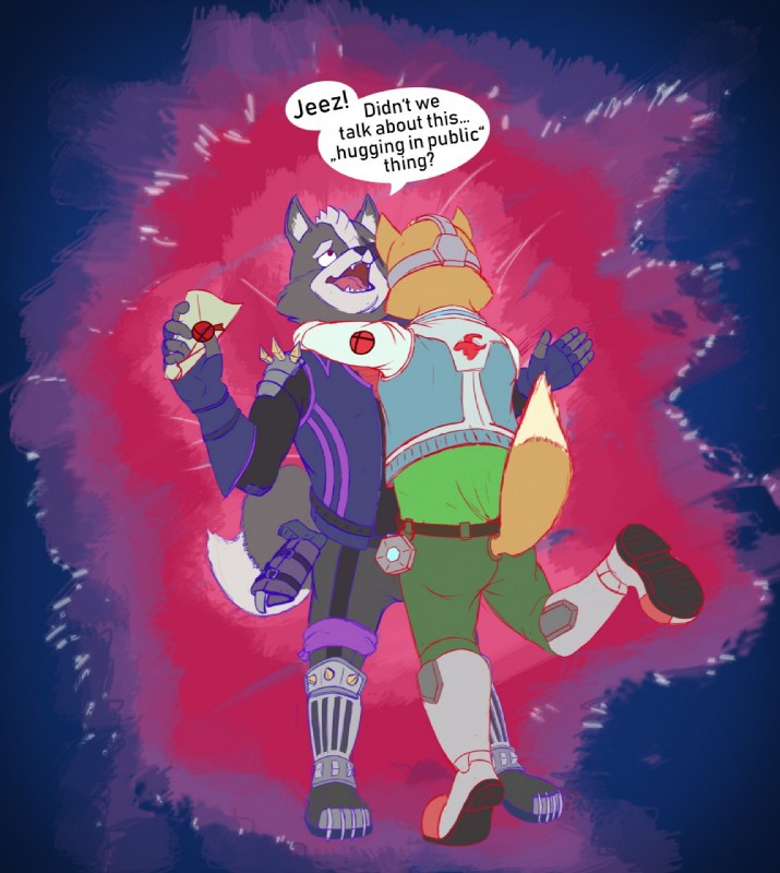 fox mccloud and wolf o'donnell (nintendo and etc) created by mellos