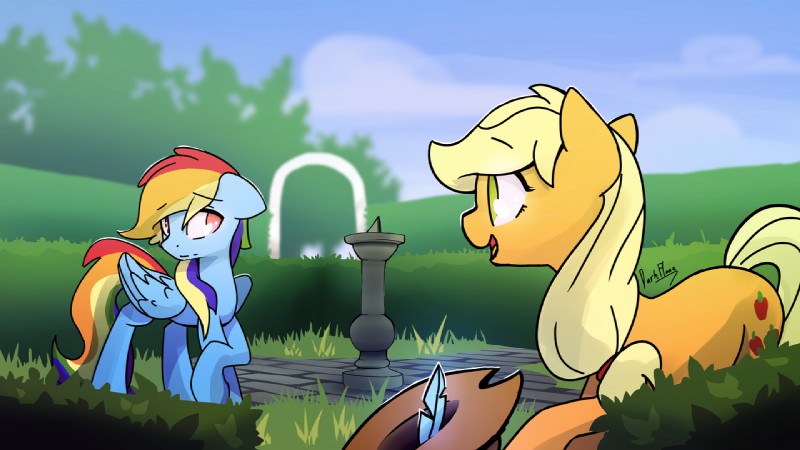 applejack and rainbow dash (friendship is magic and etc) created by darkflame75
