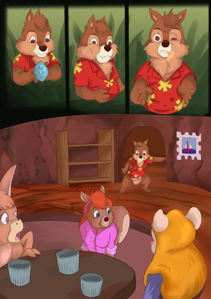 dale, foxglove, gadget hackwrench, and tammy squirrel (chip 'n dale rescue rangers and etc) created by tabaarus