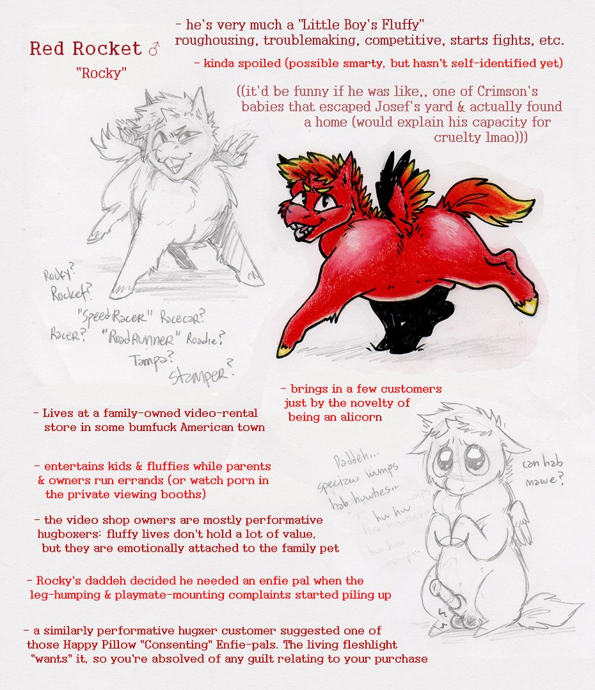red rocket (fluffy pony and etc) created by ed mortis