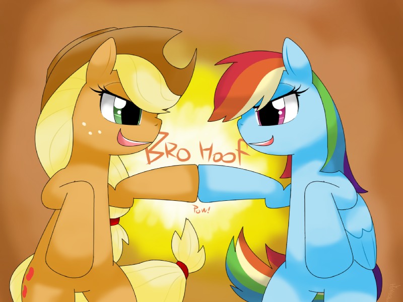 applejack and rainbow dash (friendship is magic and etc) created by hoyeechun