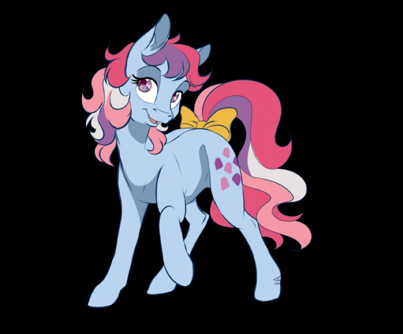 female feral hair pink_hair pre-g4 ribbons simple_background solo transparent_background dvixie hasbro mlp_g1 my_little_pony my_little_pony_'n_friends sweet_stuff_(mlp) earth_pony equid equine horse mammal pony twinkle-eyed 2015 alpha_channel