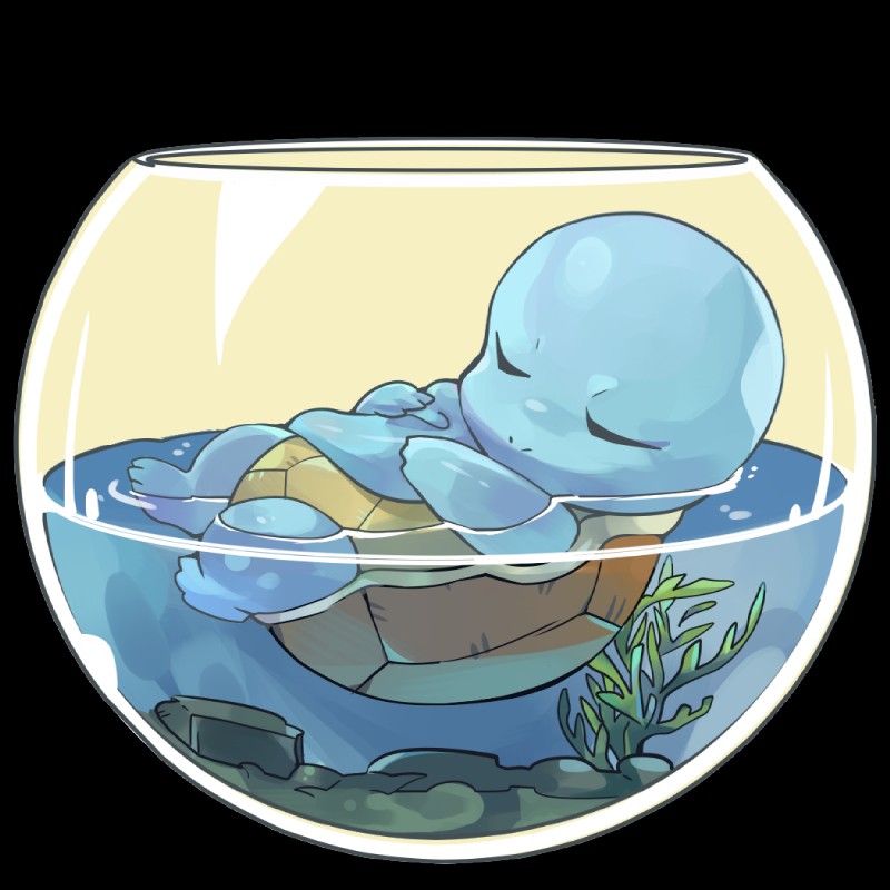 ambiguous_gender aquarium blue_body eyes_closed fish_bowl holding_tail partially_submerged shell sleeping solo tail vivarium water bokchois nintendo pokemon generation_1_pokemon pokemon_(species) reptile scalie squirtle 1:1 2019 alpha_channel