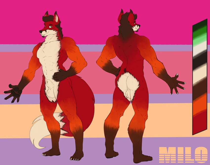 anthro male solo yarred_(yarem4) canid canine fox mammal red_fox true_fox hi_res