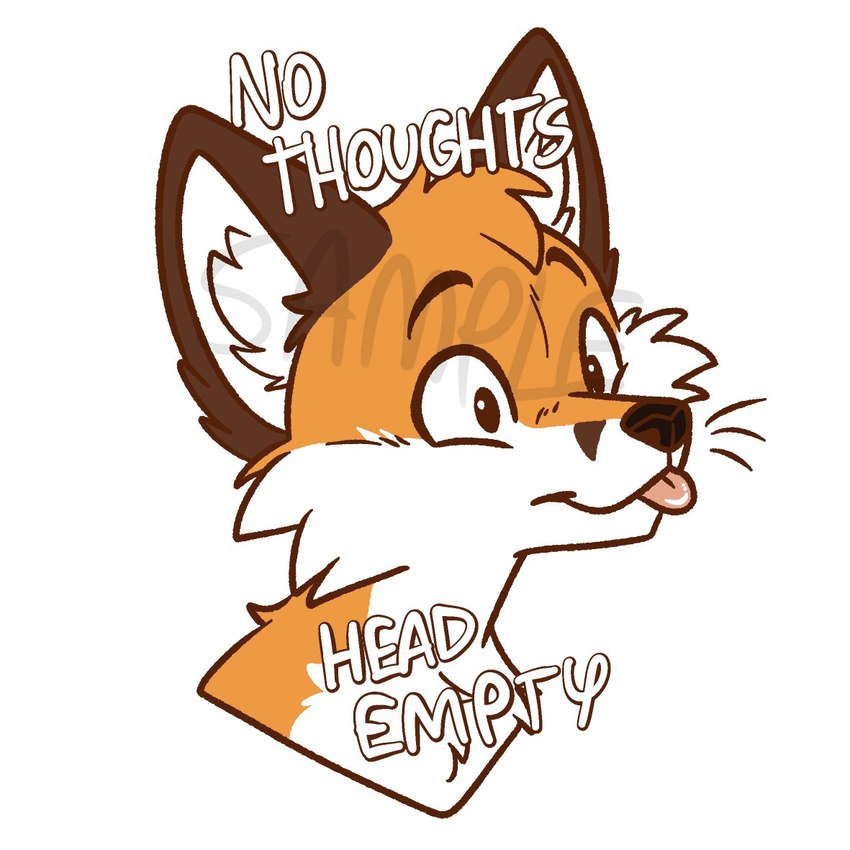 anthro biped black_eyes blep countershade_fur countershading fur male orange_body orange_fur solo text tongue tongue_out white_body white_countershading white_fur fizzy-dog no_thoughts_head_empty canid canine fox mammal 1:1 2024 english_text watermark