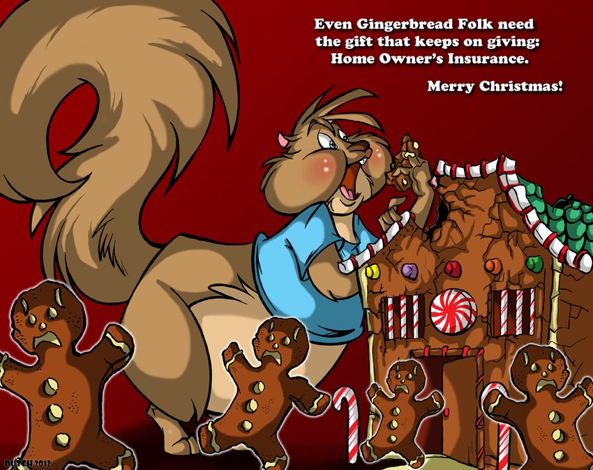 anthro brown_body brown_fur buckteeth candy candy_cane clothing dessert eating food fur gingerbread gingerbread_house gingerbread_man holiday_message holidays male open_mouth overweight overweight_anthro overweight_male shirt solo teeth text topwear dutch_(artist) christmas gilmour_(dutch) mammal rodent sciurid tree_squirrel 2010 digital_media_(artwork) english_text