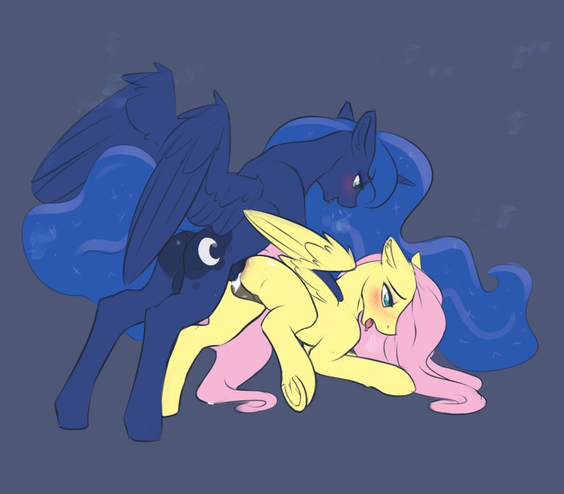 fluttershy and princess luna (friendship is magic and etc) created by phenyanyanya and third-party edit