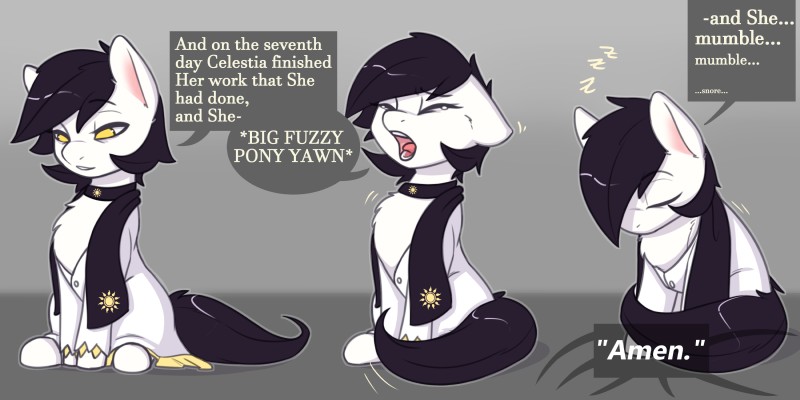 acting_like_a_cat black_hair clothed clothed_feral clothing daww female feral fur grey_background hair hooves mostly_nude quadruped scarf scarf_only simple_background sitting solo text toony white_body white_fur yellow_eyes conditional_dnp pudgeruffian hasbro my_little_pony fan_character padlock_(mlp) equid mammal 2:1 absurd_res english_text hi_res