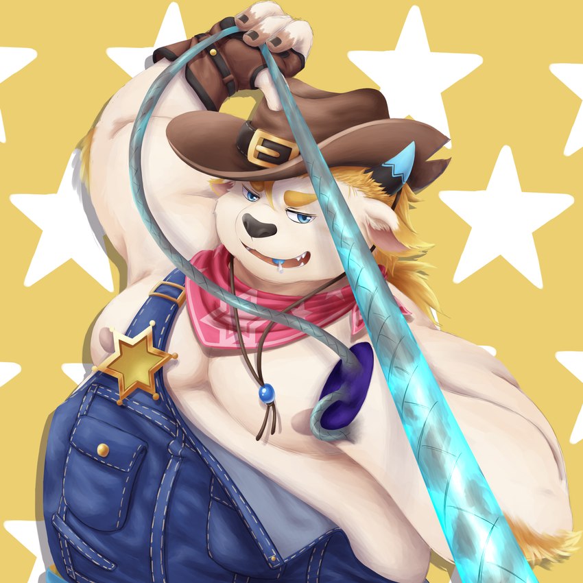 anthro belly clothing cowboy cowboy_hat hat headgear headwear humanoid_hands kemono male moobs nipples overalls overweight overweight_anthro overweight_male solo guadr lifewonders tokyo_afterschool_summoners babe_bunyan_(tas) bovid bovine cattle mammal 1:1 2021 absurd_res hi_res