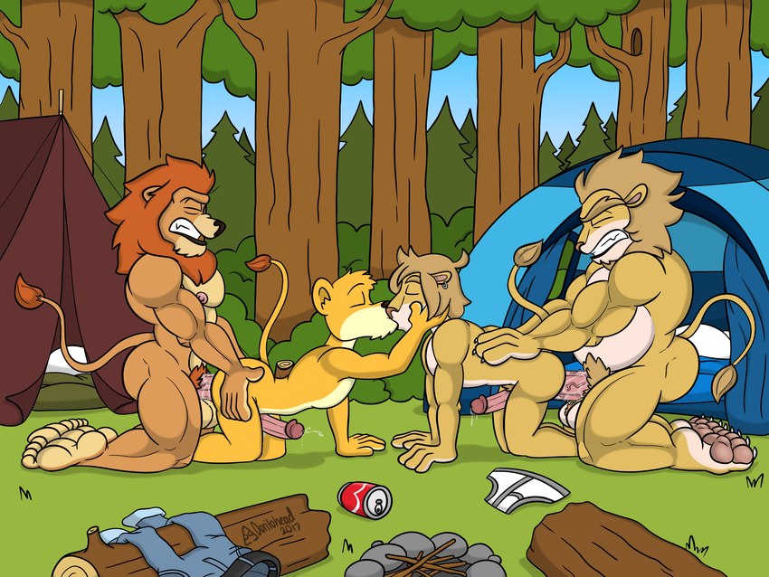 age_difference all_fours anal anal_penetration anthro anthro_on_anthro anthro_penetrated anthro_penetrating anthro_penetrating_anthro areola balls belly beverage_can biceps big_balls big_butt big_penis bodily_fluids briefs brown_body brown_fur brown_hair butt camp camping clothing cum cum_in_ass cum_inside detailed_background ear_piercing ear_ring eyes_closed father_penetrating_son feet fingers foursome fur genital_fluids genitals group group_sex hair kiss_on_lips kissing kneeling larger_male long_tail male male/male male_penetrated male_penetrating male_penetrating_male mane mature_anthro mature_male multicolored_body multicolored_fur musclegut muscular muscular_anthro muscular_male nipples nude older_male orange_hair outside parallel_sex pecs penetration penile penile_penetration penis piercing pubes ring_piercing sex short_hair size_difference slightly_chubby smaller_male smaller_penetrated tail tan_body tan_fur teeth tent toes two_tone_body two_tone_fur underwear vein veiny_penis yellow_body yellow_fur younger_male younger_penetrated doritohead disney the_wild brent_abbott riley_abbott ryan_(the_wild) samson_(the_wild) felid lion mammal pantherine 2017 4:3 absurd_res artist_name digital_media_(artwork) hi_res signature father_(lore) father_and_child_(lore) father_and_son_(lore) incest_(lore) parent_(lore) parent_and_child_(lore) parent_and_son_(lore) son_(lore)