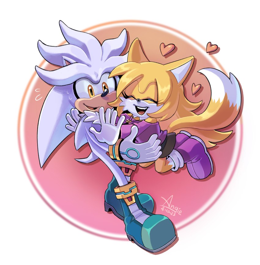 ryne and silver the hedgehog (sonic the hedgehog (series) and etc) created by macarena vizuete