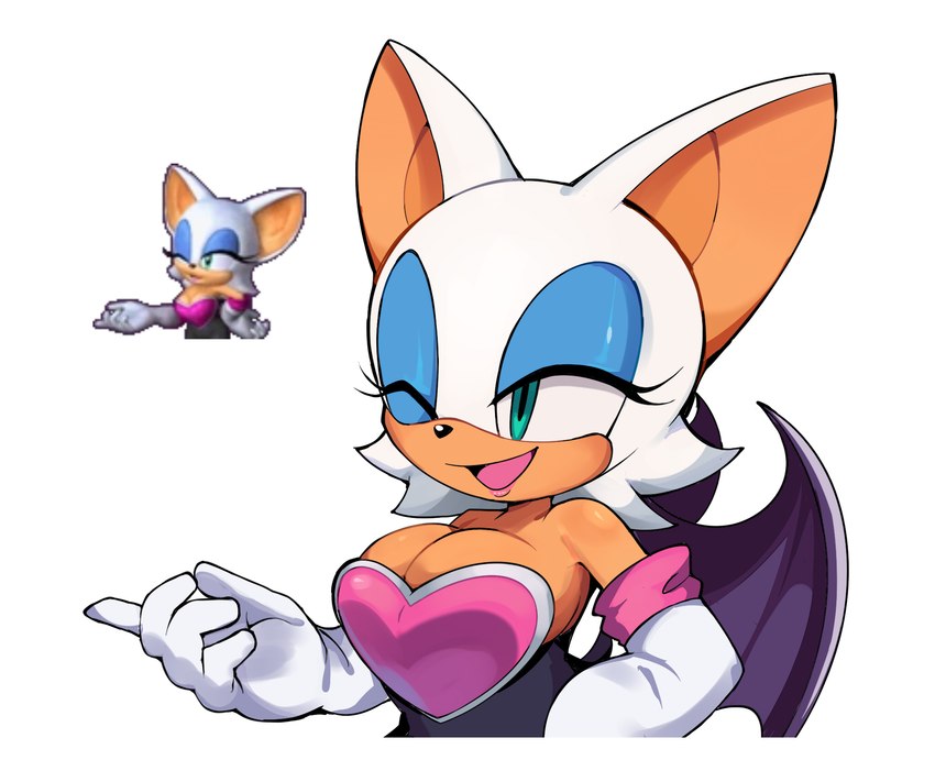 rouge the bat (sonic the hedgehog (series) and etc) created by ellisbros