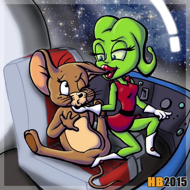 jerry mouse and peep the martian (tom and jerry: blast off to mars and etc) created by hentai boy (artist)