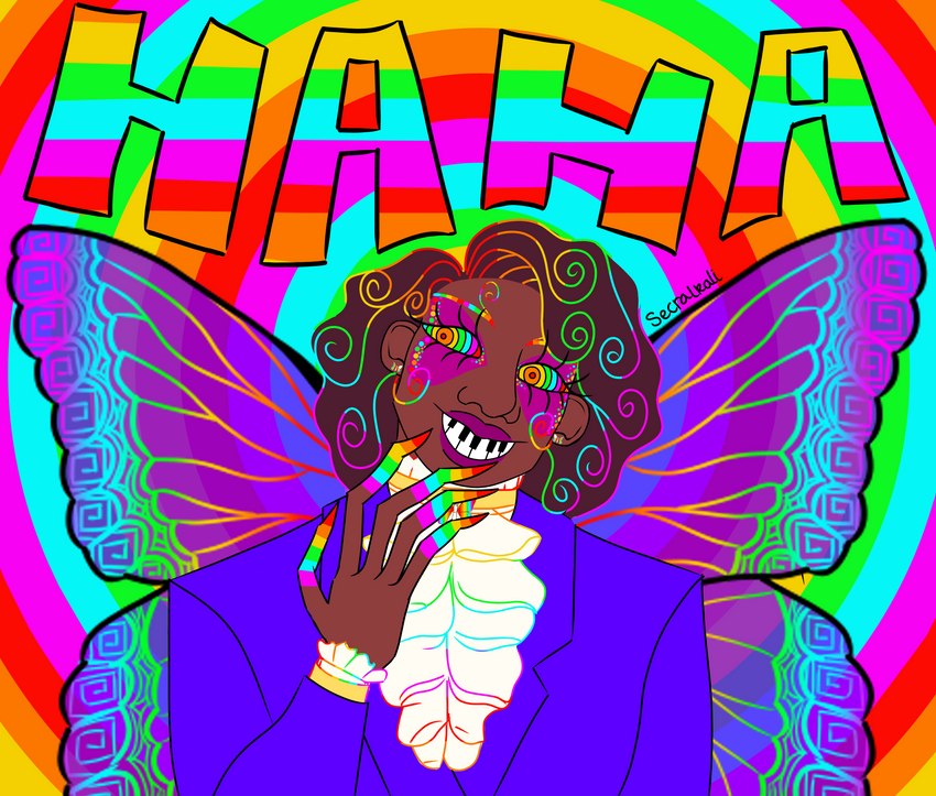 alternate_species clothed clothing female humanoidized insect_wings laugh lepidopteran_wings lips rainbow smile solo suit_jacket unusual_anatomy vocalization wings secralkali the_magnus_archives helen_richardson the_distortion entity_(tma) humanoid spiral_(tma) winged_humanoid 2020 hi_res