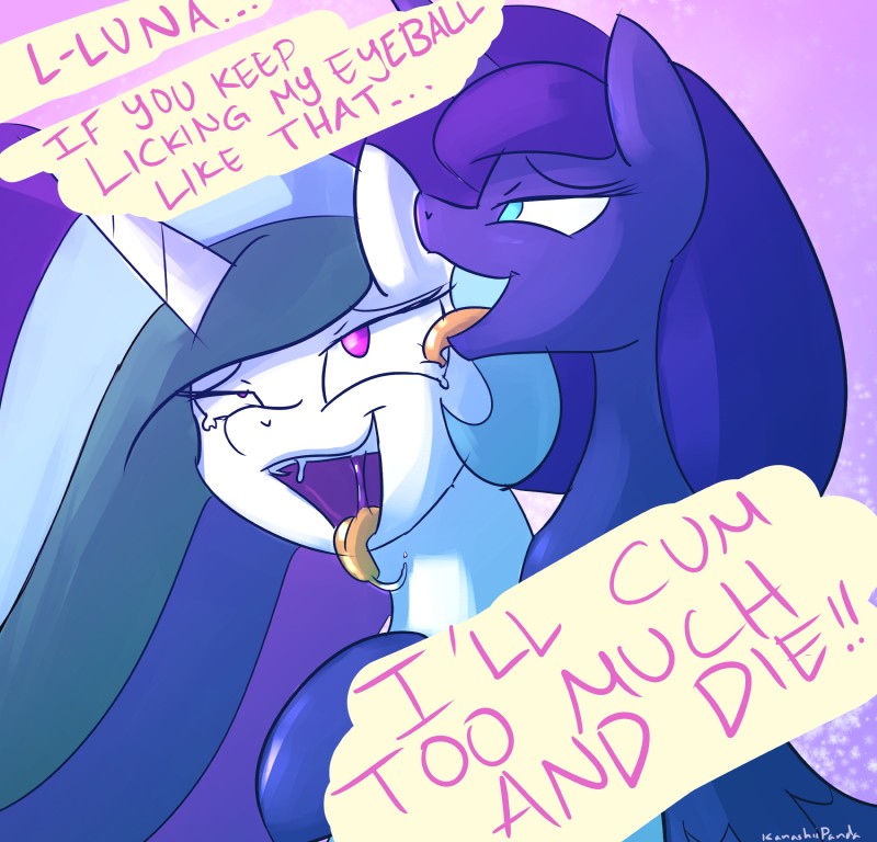 princess celestia and princess luna (friendship is magic and etc) created by kanashiipanda