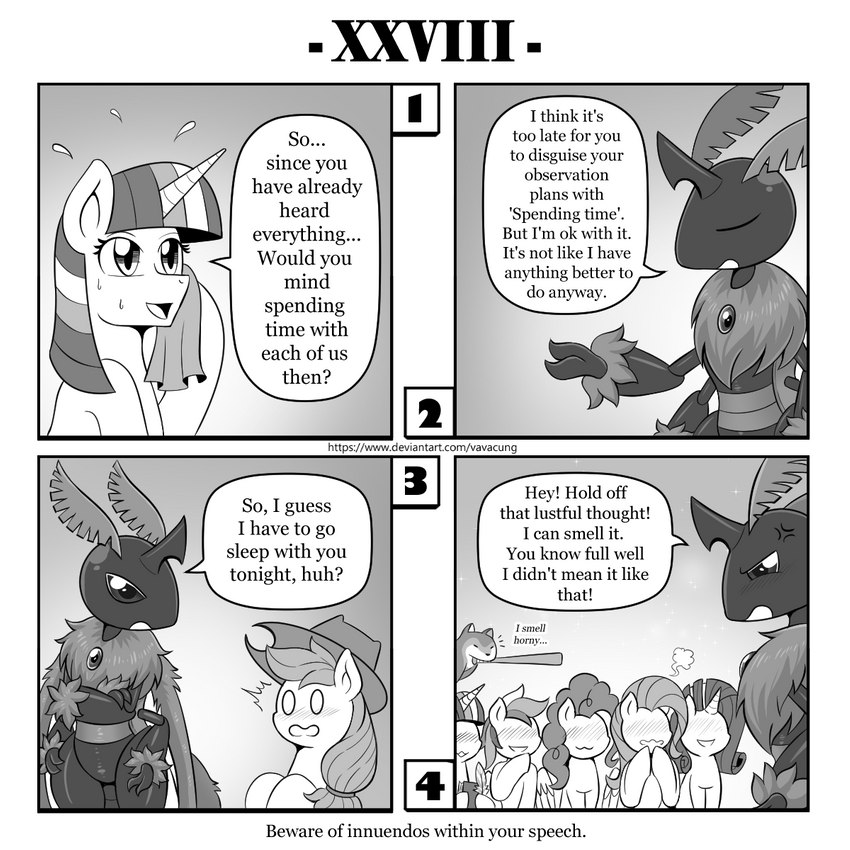 alternate_species antenna_hair blush female feral hair horn text wings vavacung dogelore friendship_is_magic go_to_horny_jail hasbro my_little_pony mythology applejack_(mlp) doge fluttershy_(mlp) mane_six_(mlp) pinkie_pie_(mlp) queen_chrysalis_(mlp) rainbow_dash_(mlp) rarity_(mlp) twilight_sparkle_(mlp) arthropod canid canine canis domestic_dog equid equine horse insect lepidopteran mammal moth mythological_creature mythological_equine pegasus pony shiba_inu spitz unicorn 1:1 comic english_text hi_res meme monochrome url