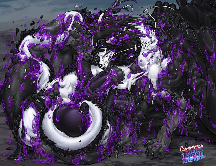 2_penises balls black_body bodily_fluids colored_cum cum diphallism genital_fluids genitals melting membrane_(anatomy) membranous_wings merge_tf merging multi_balls multi_genitalia multi_penis multicolored_body penis purple_cum taur_train two_tone_body unusual_bodily_fluids unusual_cum unusual_genital_fluids wings larru-larru mythology aethrus mercy_(mercy) dragon dragon_taur eastern_dragon mythological_creature mythological_scalie scalie taur hi_res