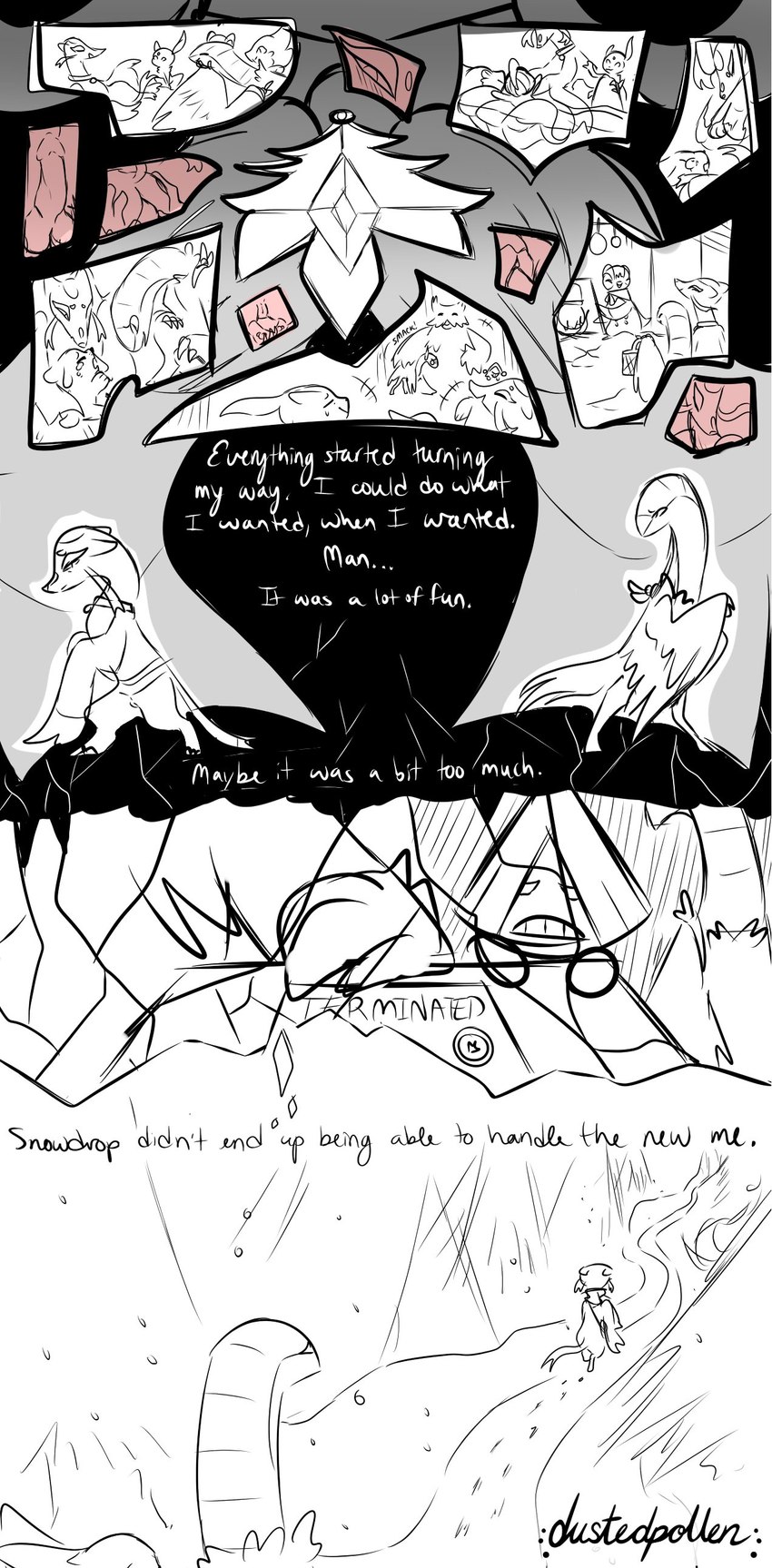 ambiguous_gender cracks cutaway female feral gem genitals group male male/female path penis presenting pussy sad snow text dustedpollen nintendo pokemon pokemon_mystery_dungeon spike_chunsoft wanderlust misu_nox archeops eeveelution fossil_pokemon generation_2_pokemon generation_3_pokemon generation_4_pokemon generation_5_pokemon mienshao piplup pokemon_(species) snorunt umbreon absurd_res comic hi_res