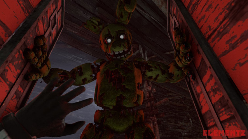 springtrap (five nights at freddy's 3 and etc) created by elementz808