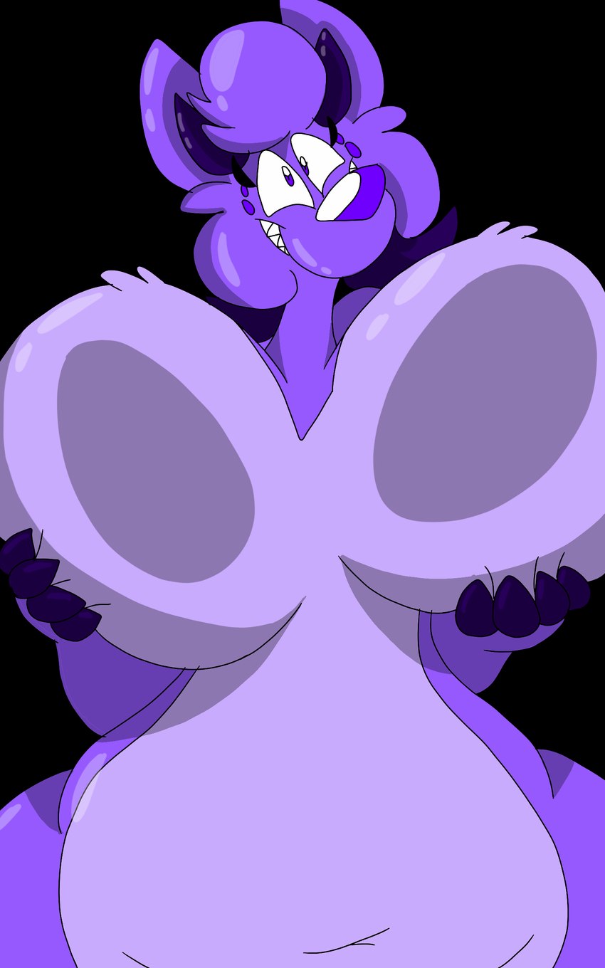 anthro belly big_belly big_breasts breast_play breasts breasts_press claws curvy_figure eyelashes featureless_breasts female fur hair hand_on_breast holding_breast huge_breasts navel nude on_screen overweight overweight_anthro overweight_female pressed_against_screen purple_body simple_background smile solo squish teeth thick_thighs transparent_background wide_hips jayme_universe funlla_(jayme_universe) canid canine goo_creature mammal 5:8 absurd_res alpha_channel digital_media_(artwork) hi_res