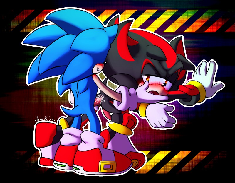 shadow the hedgehog and sonic the hedgehog (sonic the hedgehog (series) and etc) created by unknown artist
