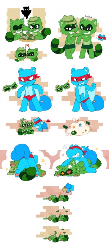 lifty, shifty, and splendid (happy tree friends) created by oob