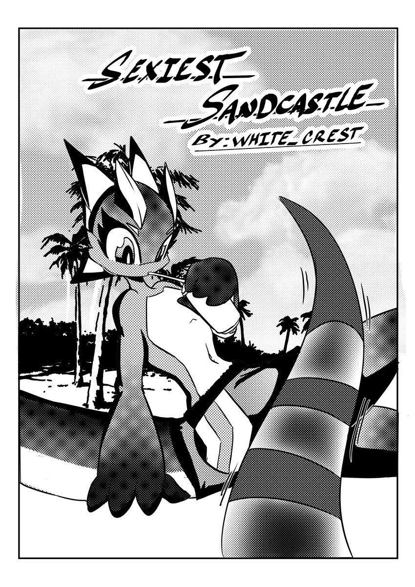 anthro beverage clothing duo male screentone solo swimwear tropics white_crest_(artist) taboo_tails_(copyright) eraxa_(character) oasis_(character) allosaurid allosaurus dinosaur ornithischian pachycephalosaurid pachycephalosaurus prehistoric_species reptile scalie theropod absurd_res hi_res monochrome